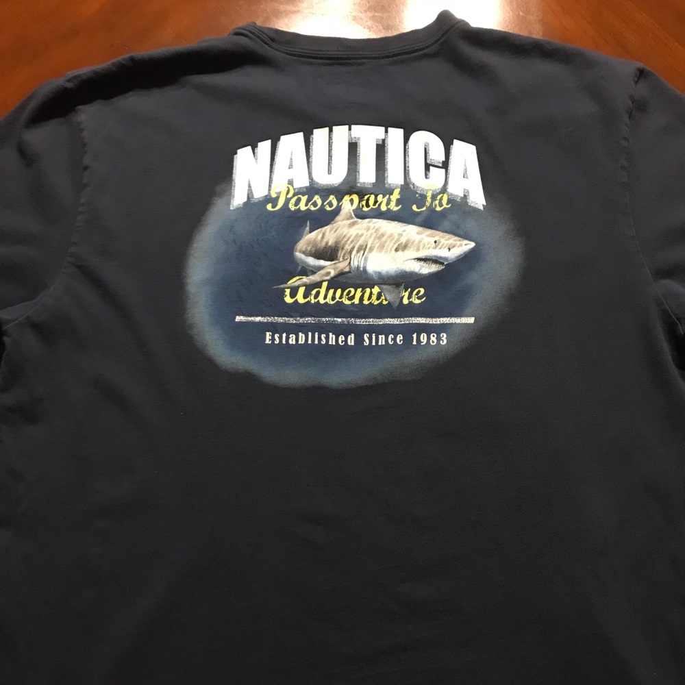 Vintage Nautica Shark Shirt Size 2XL